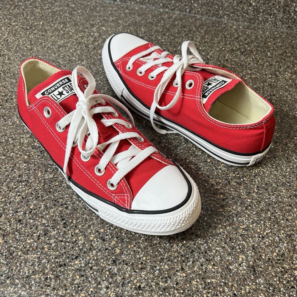 Converse Chuck Taylor All Star Red Canvas Womens Sz 8 Sneaker Mens 6 Lace Up Low